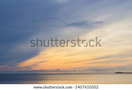 Sky and sunset on the sea for background.