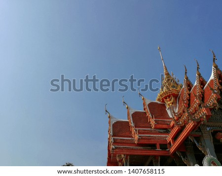Roof top of Thai temple