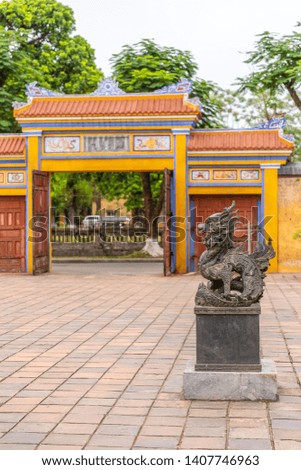 Citadel, Imperial Royal Palace, Forbidden city in Hue, Vietnam.