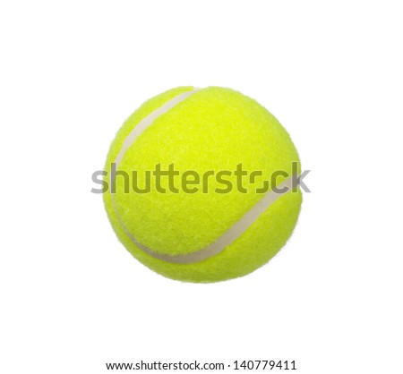  tennis ball isolated on white background