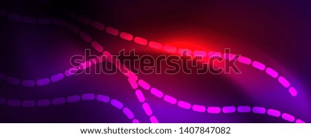 Neon vector wave lines abstract background, magic futuristic techno design, vector motion concept