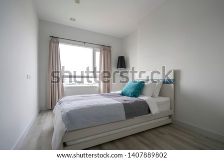 white bedroom interior background home interior concept