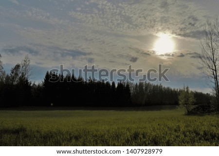 Landscape of field in Finland 