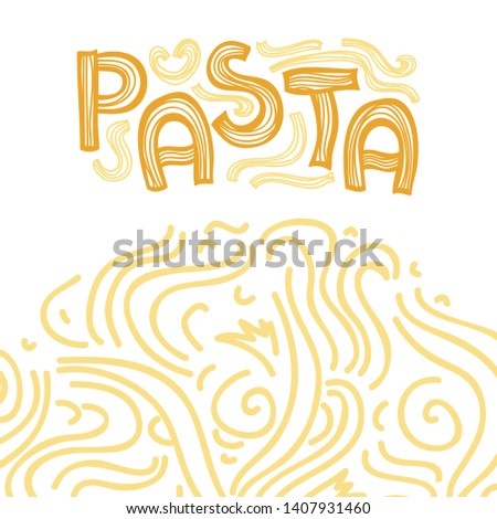 Pasta. Beautiful background. Vector illustration