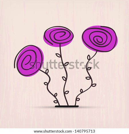 illustration of abstract spring flowers