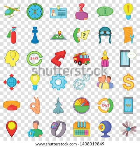 Time management icons set. Cartoon style of 36 time management vector icons for web for any design