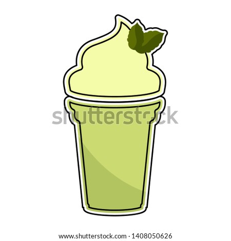 Isolated colored lemon frappe icon on white background - Vector