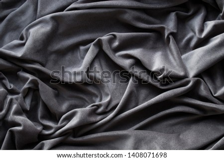 crumpled beautiful gray silky fabric