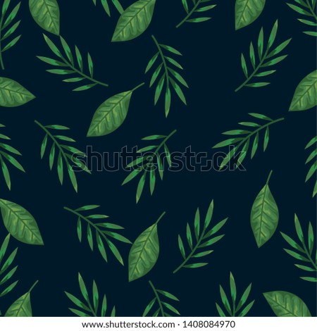nature branches plants and exotic leaves background