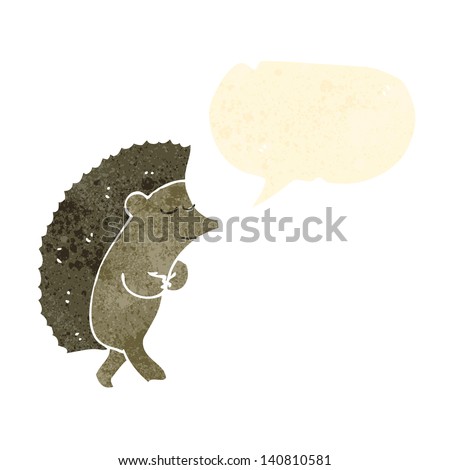 retro cartoon hedgehog