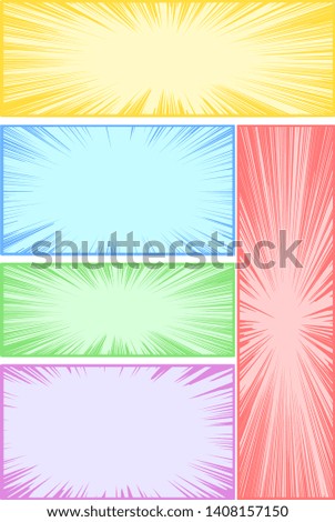 This is a background illustration of a cartoon frame with a strong flash background.