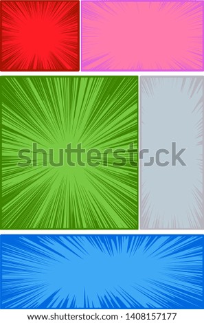 This is a background illustration of a cartoon frame with a strong flash background.