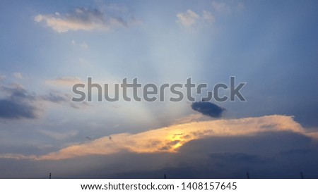 Background images of blue sky and white clouds