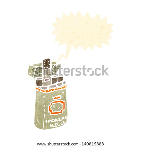 retro cartoon cigarette packet