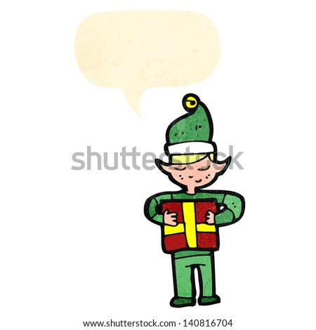 cartoon male christmas elf