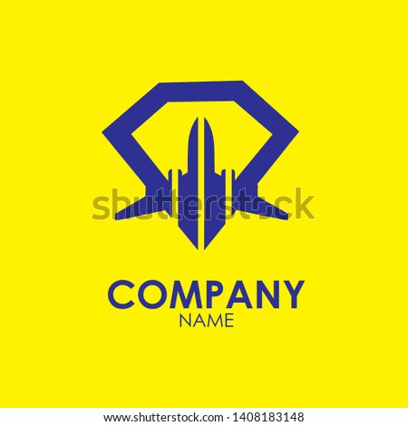 Flight Company Logo Design Vector