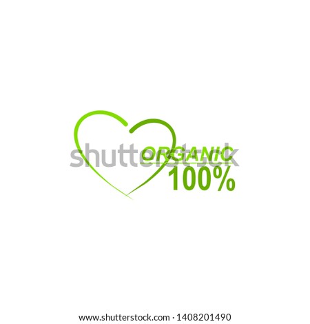 100% organic vector logo design.