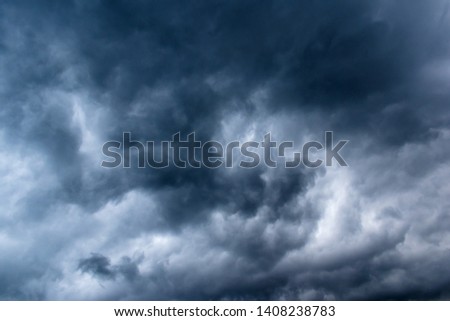 Cover the sky with rain clouds. copy space.