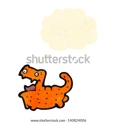 cartoon cat with thought bubble