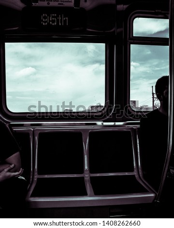 This is a photo of a train interior, of Chicago's trains.