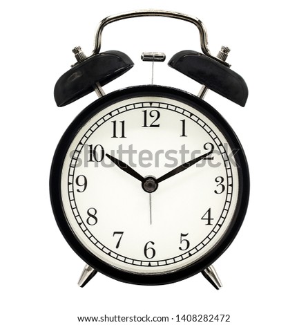 Alarm clock isolated on a white background with clipping path