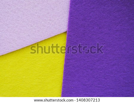colourfull set of natural felt texture. yellow and violet. modern colour background. handmade Royalty-Free Stock Photo #1408307213