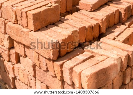 bricks on the piles, construction