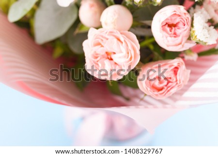 beautiful bouquet of flowers. pink colored