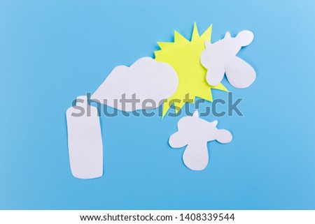 poisonous aerosol for insects on blue background