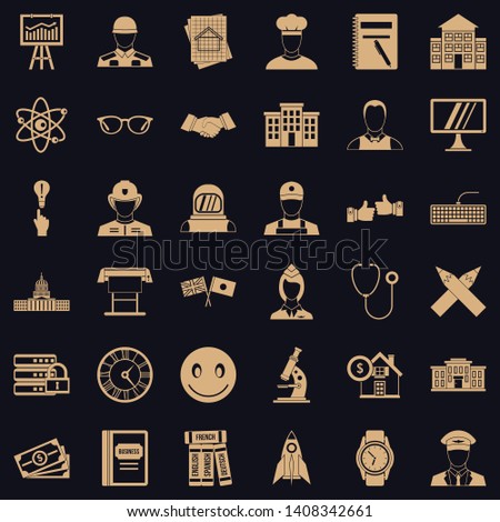 Science icons set. Simple style of 36 science vector icons for web for any design