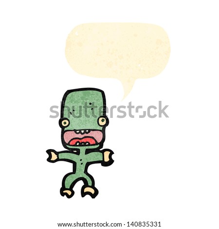 cartoon little alien