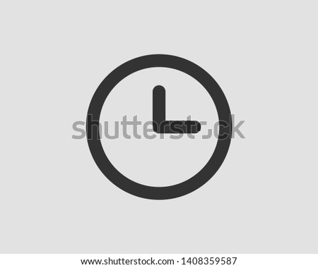 Clock icon vector. Flat design element watch isolated on white background.