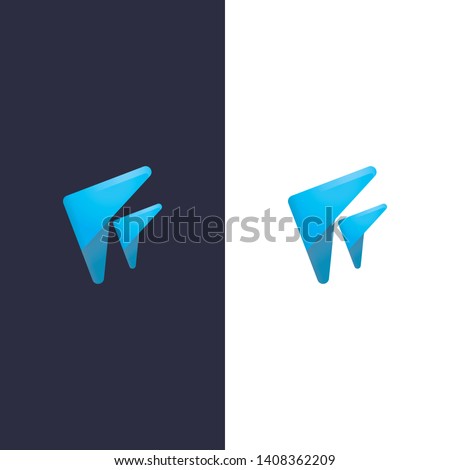 
simple arrow shape fish logo