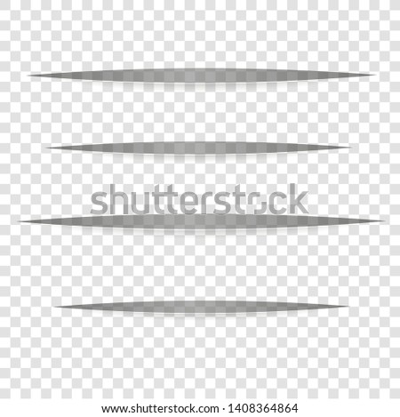 Vector realistic grey Cuts in paper sheet with a shadow on transparent background. 3d incision in the paper. horizontal parallel lines. 
