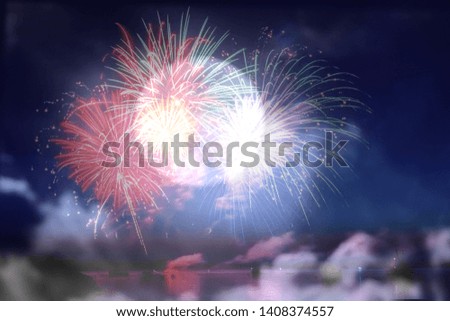 
Blur from the background, fireworks, color