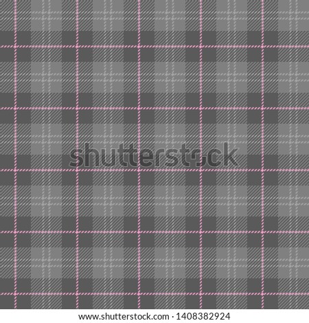 Grey plaid seamless pattern. Vector background