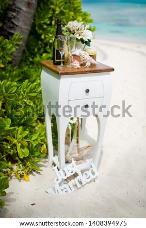wedding ceremony in Paradise beach decoration