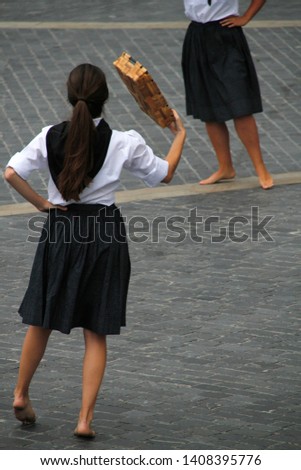 Basque dance in a folk festival