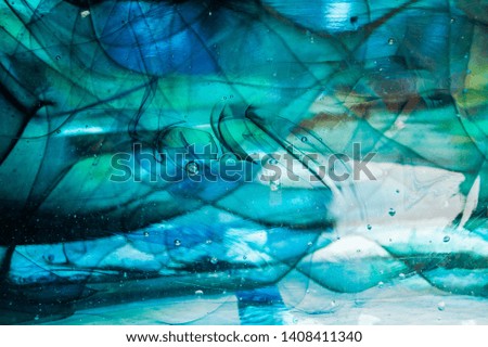 Abstract art with emulsions of oil paint in water