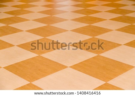 Yellow tile floor clean room with grid line for background.