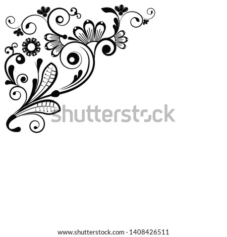 vector vintage floral  background with decorative flowers for design