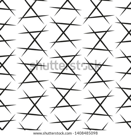 Vector trendy seamless geometric pattern with crossed lines - memphis design. Abstract modern background.