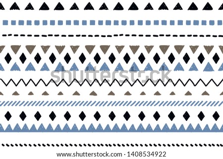 Tribal pattern. Ethnic geometric seamless background, summer sea ornament, boho motif, maya, aztec line vector illustration. mexican print texture