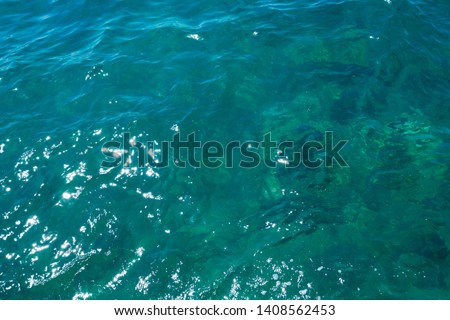 Tyrrhenian Sea waters background, Positano coast, Italy