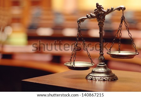 Symbol of law and justice, law and justice concept. Royalty-Free Stock Photo #140867215