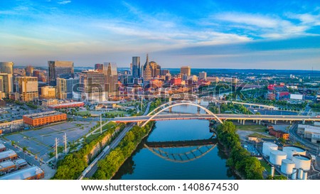 Nashville, Tennessee, USA Skyline Aerial. Royalty-Free Stock Photo #1408674530