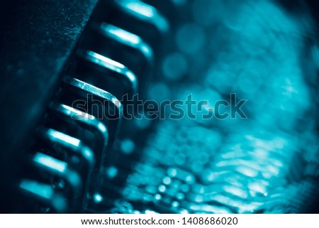 Technological background. Abstract background, close up detail computer. Computer system