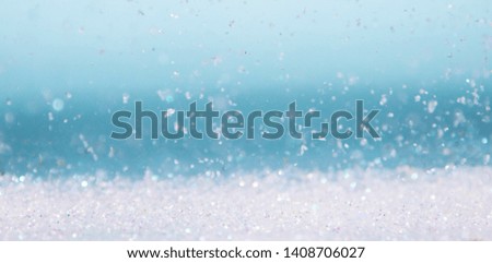 Festive light background with bokeh and stars, Christmas and New Year holiday background