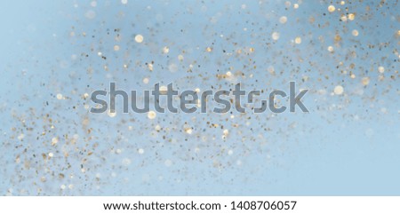 Festive light background with bokeh and stars, Christmas and New Year holiday background
