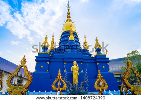 Blue temple ,Wat Rong Suea Ten, Chiang Rai, Thailand